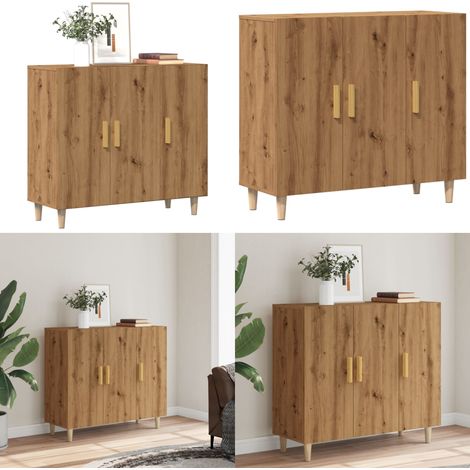 vidaXL Sideboard Artisan-Eiche 90x34x80 cm Holzwerkstoff (1/5)