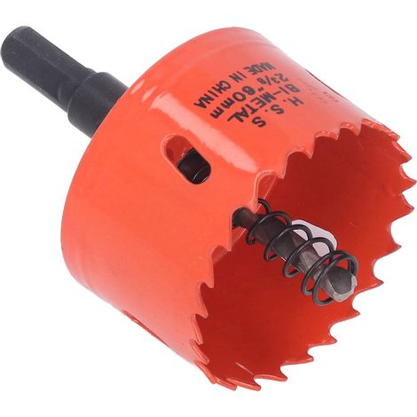 Lochsäge, Bimetall-HSS-Bohrer mit Schaft für Holz und PVC, 60 mm / 2,36 Zoll (1/5)