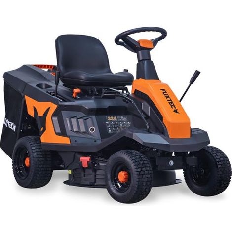 FUXTEC cortacésped con asiento FX-RMR66, tractor de césped 6 CV, anchura de corte 66 cm, bolsa de recogida de 150 litros, altura de corte regulable (1/5)