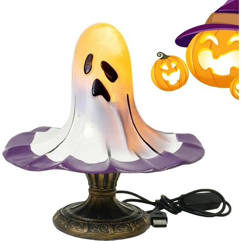 Lampe de Table en Résine Style Gothique Vintage Forme Chapeau, Veilleuse USB, Décoration pour Chambre, Bibliothèque. (1/5)