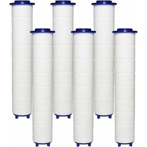 FILTRO Soffione doccia 6 filtri in cotone PP, elemento filtrante in cotone PP per soffione doccia e filtro ionico, per soffione doccia a pioggia, di DEBUNS (1/5)