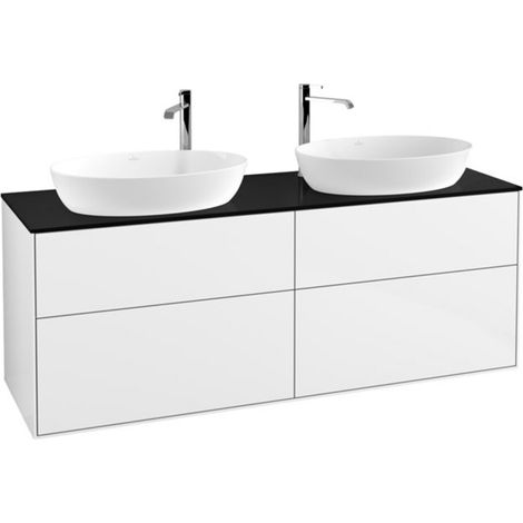 V&B Waschtischunterschrank Finion 160x60cm, Abd.-Pl. bla m, glo wh. Lac (1/2)