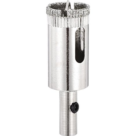 Scie cloche diamant de 18 mm avec foret central, coupe-trou diamant pour verre ordinaire, céramique, carrelage en céramique – 1 pièce (argenté) (1/5)