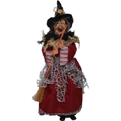 Befana Strega con Scopa Porta Doni luci Suoni addobbi Halloween Natale Bambini Decorazioni Natalizie Pupazzo Bambola Statua cm 35 (1/5)