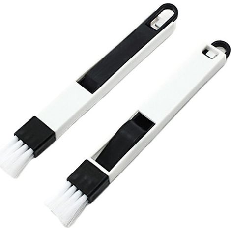 Set mit 2 2-in-1-Reinigungsbürsten für Fensterritzen, kleine Lüftungsschlitze