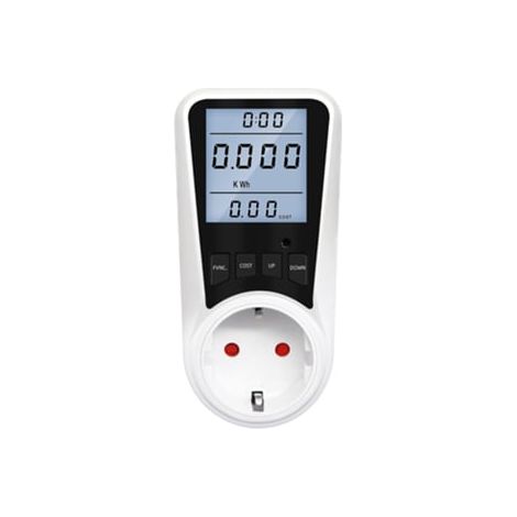 Prise de compteur électrique à double tarif avec affichage de la conservation des données sur écran LCD, puissance maximale.-AquaForge