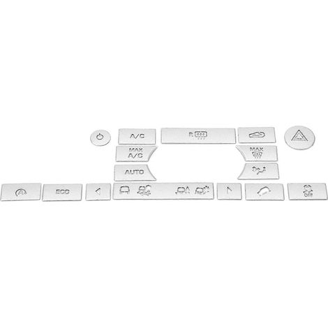 Klimaanlagen-Tastenblenden aus Aluminiumlegierung, Schalteraufkleber, passend für Land Rover Discovery Sport ab 2016