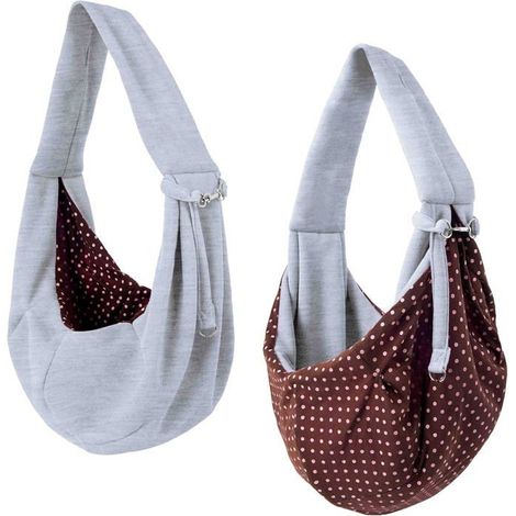 Sac écharpe pour chien et chat, design réversible et pratique, idéal pour voyages avec animaux de compagnie.