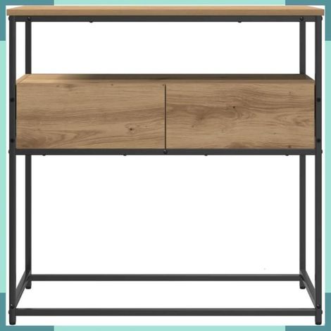 862937 Table console Chêne artisanal 75 x 40 x 75 cm Bois d'ingénierie (1/5)