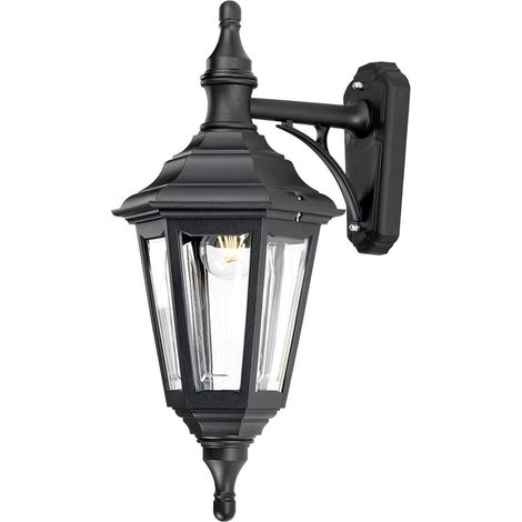 Elstead Kinsale - Lanterna da parete per esterni 1 luce con luce nera IP44, attacco E27 (1/5)