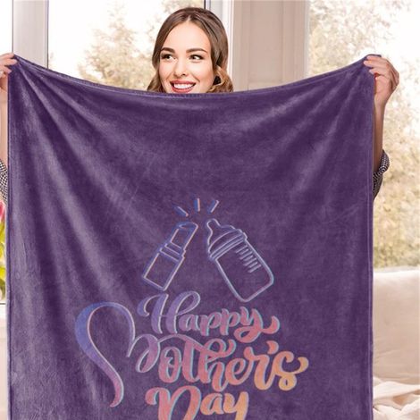 Couverture personnalisable BL313, modèle BL313-5, 140x200 cm, lot de 1, tissu doux pour canapé ou lit. (1/3)