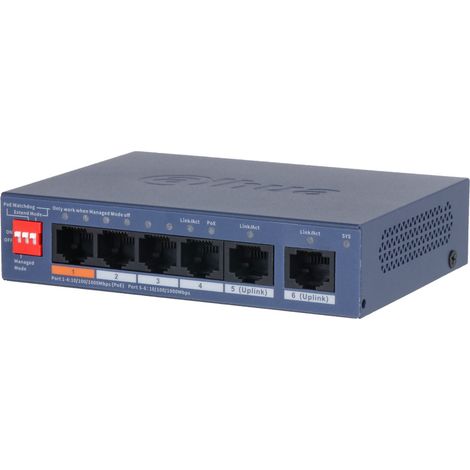 Dahua Cloud Managed Desktop Gigabit Switch 4 Porte Poe + 2 CS4006-4GT-60