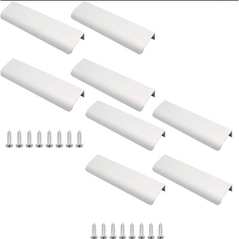 (15x4cm), Lot de 8 Poignée de Meuble Invisible en Alliage D'aluminium Pour Armoires de Cuisine, Salon (1/5)
