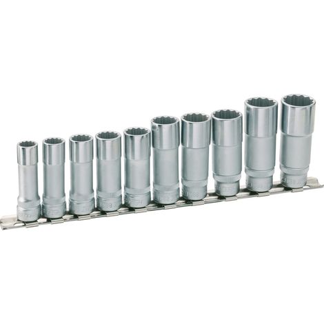 HAZET Doppel-6kt.-Steckschlüssel-Satz 880TZ/10H Vierkant hohl 10 mm (3/8 Zoll) (1/2)
