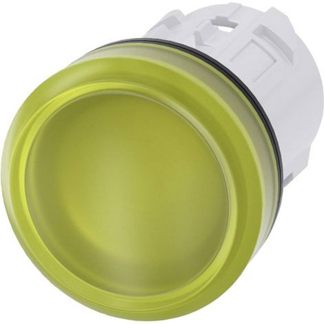 Siemens Spia luminosa, 22mm, rotondo, plastica, giallo, lente, liscia, 3SU10016AA300AA0 (1/3)