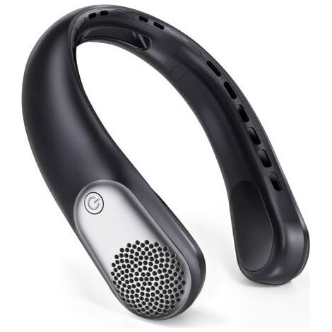 Ventilateur de cou portable, alimenté par batterie 3600 mAh, avec écran LED, 3 vitesses de vent, refroidissement rapide, ultra silencieux, rechargeable par USB, pour homme, femme, extérieur et intérie (1/5)