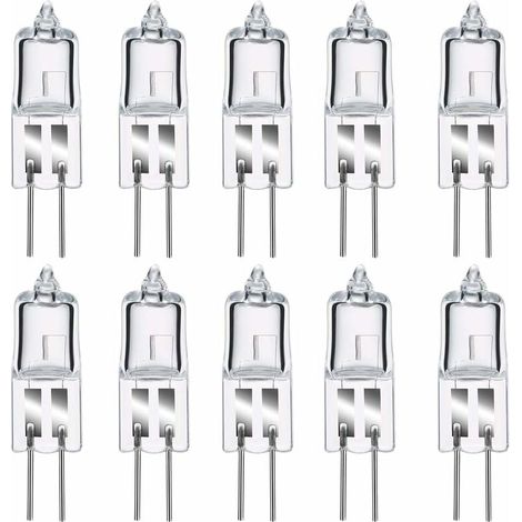 Ampoule LED G4,Ampoules halogènes G4 35W 12V, blanc chaud 2800K, gradable capsule transparente 10 pièces (1/4)
