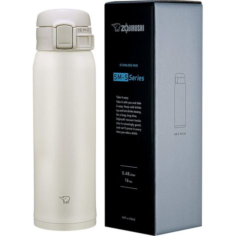 Taza térmica Zojirushi SM-SR48E-WA de 480 ml, blanca (1/5)