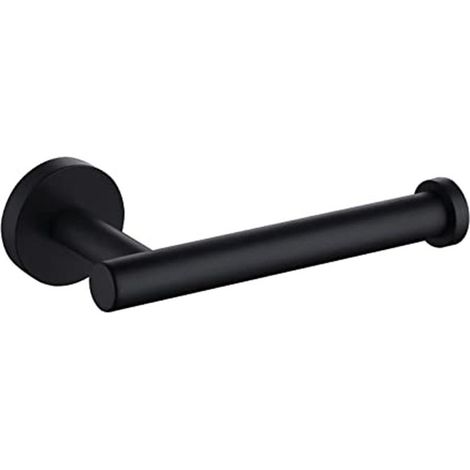 Wandmontierter Toilettenpapierhalter, schwarz, aus Edelstahl 304, polierte Oberfläche.