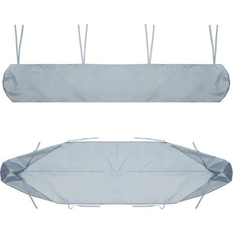Toldo para terraza, cubierta para terraza con almacenamiento, impermeable, antipolvo y antinieve (2 m, plateado) (1/5)