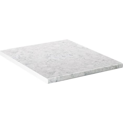 Küchenarbeitsplatte R-Line, Marmor Weiß, 50 cm, Vicco