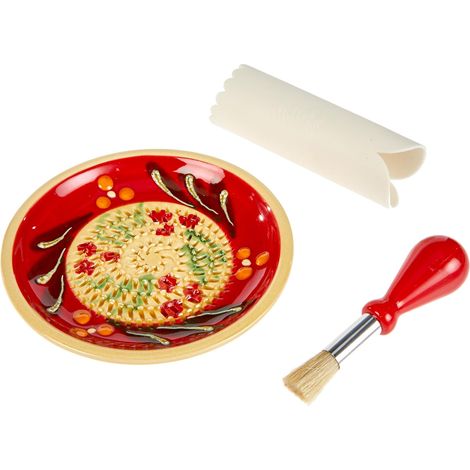 JOSKO Produkte 2732 - Set di piatti per grattugia, in ceramica, colore: rosso (1/5)