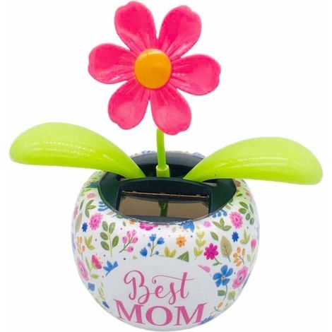 Figurine Solaire - Fleurs Danseuses Pour Tableau De Bord Voiture - Décoration Bureau Maison - 1 Pièce (1/5)