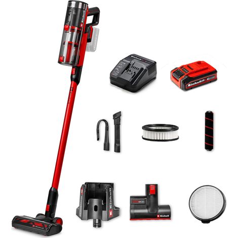 Einhell Akku-Stielstaubsauger TE-SV 18/270 Li BL Kit Power X-Change (18 V, Brushless, 270 mbar, beutellos, 3 Leistungsmodi, 3-fach Filtersystem, inkl. Zubehör, inkl. 4,0 Ah PLUS Akku & Ladegerät) (1/5)