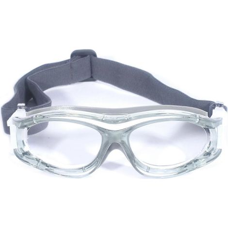 Lunettes de sécurité de protection pour enfants (grises) avec sangle réglable, pour cyclisme, basketball, football, lunettes de sport (1/5)