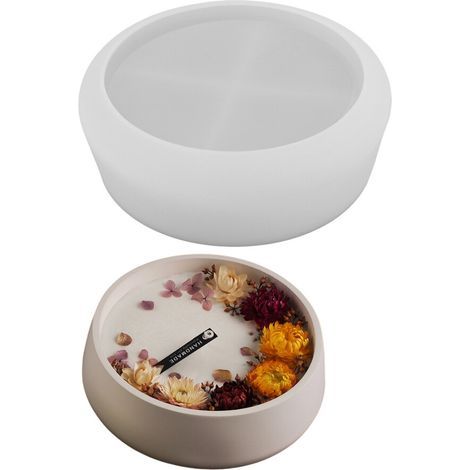 Moule de plateau rond en Silicone robuste, pour moulages en-L (1/4)