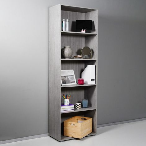 LIBRERIA MOD. FLOW CM 68.8X35.3 H. 200.6 CEMENTO (1/5)