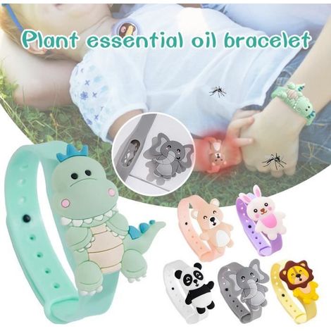 Bracelet anti moustique enfant bébé, huile d'essence naturelle, protection anti-moustique et répulsif insecte (1/4)