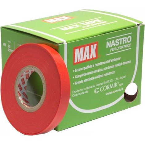 10 Nastri per legatrice Max Tapener rosso 16mt spessore 0,25mm larghezza 11mm
