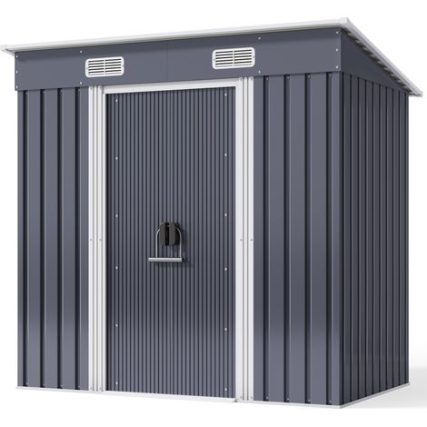 Bealife Capanno da Giardino in Metallo 1,99 m² Acciaio Zincato 183 x 109 x 182 cm Antracite per Esterni (1/5)