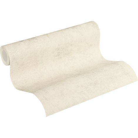 Papier peint crème effet béton Papier peint non-tissé clair effet béton, lavable Papier peint moderne effet béton (1/5)