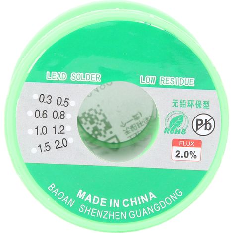 Fil de soudure étamé pour fers à souder électriques, consommables, 227 °C, 0,8 mm (1/5)