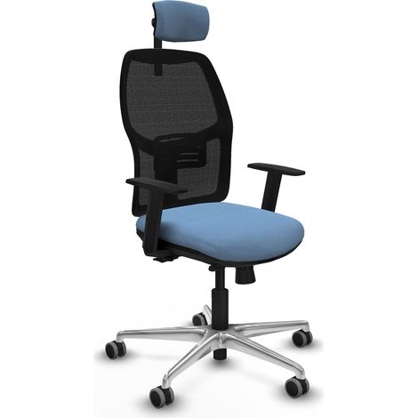Chaise bureau piqueras y crespo Alfera noire bleu ciel 120kg (1/2)