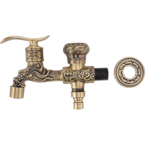 Robinet Antique à Motif Dragon en Laiton sculpté pour Lavabo de Salle de Bain, Conception Améliorée, Haute efficacité en Eau, Belle Apparence (1/5)