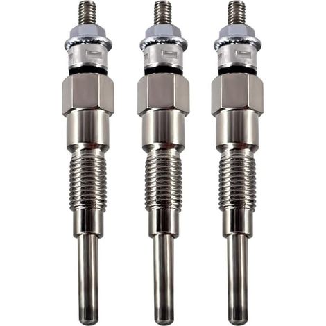 Lot de 3 bougies de préchauffage 16851-65510 16851-65512 pour tracteur Kubota D722 D902 D905 D1005 D1105 V1505 V1305 B1700D B1700E ZD326 ZD326 ZD305 31 Tondeuse BX1800D BX1830D (1/5)