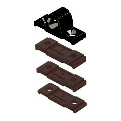 Set hoher Türöffner ALMA - Ral 9005 Schwarz - 240K-CER-9005