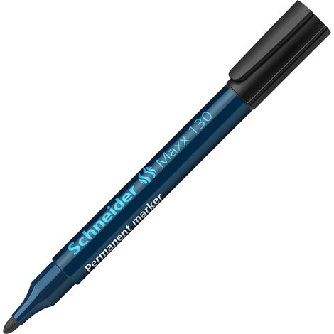 Pennarello indelebile Schneider Maxx 130, punta tonda, 1-3 mm, nero (1/2)