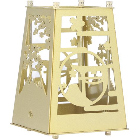 Porte-stylo en métal multifonctionnel, montage facile, finition brillante, plaqué or, robuste et durable.