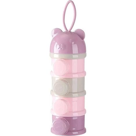 Doseuse à Poudre De Lait Boîte Doseuse De Lait en Poudre Bébé 4 Compartiments Distributeur De Bébé Poudre De Lait Boîte Doseuse. (1/3)