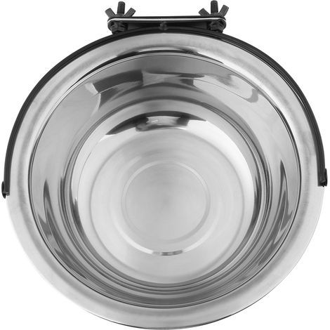 Bol pour chien plat de dîner en acier inoxydable suspendu moyen petit animal de compagnie chiot chat distributeur d'eau de nourriture XL (1/2)