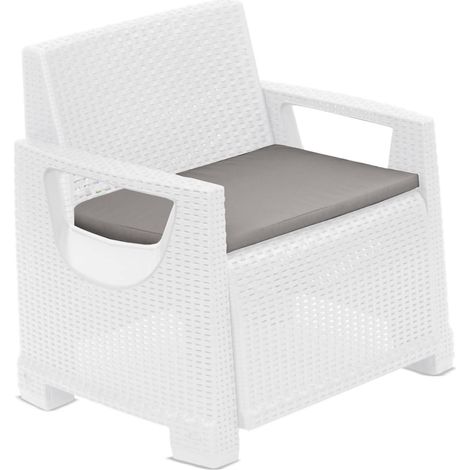Poltrona da Esterno Rho, Braccioli, Made in Italy, 66x72 cm Bianco