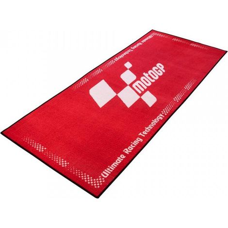 Tapis environnemental Biketek Garage Mat motoGP rouge blanc pour (1/2)