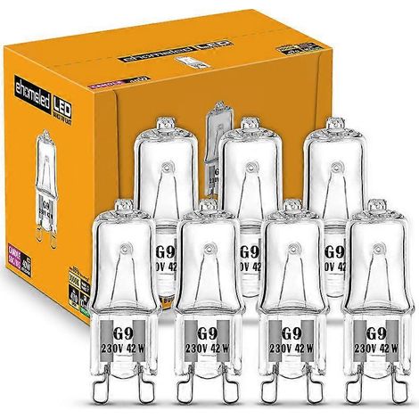 10 ampoules halogènes G9 28W/40W à intensité variable, 370 lumens, classe énergétique C (1/5)