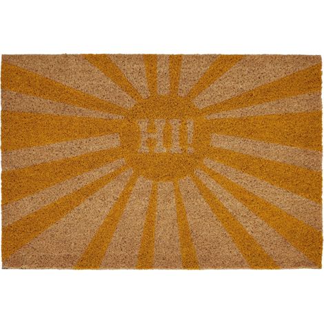 Premier Housewares Text Design Door Mat / Non Slip Floor Mat Indoor and Outdoor Welcome Mat With Robust Coir For Door Entrances / House Entryway / Kitchen / Outside Porch 40 x 2 x 60 (1/4)