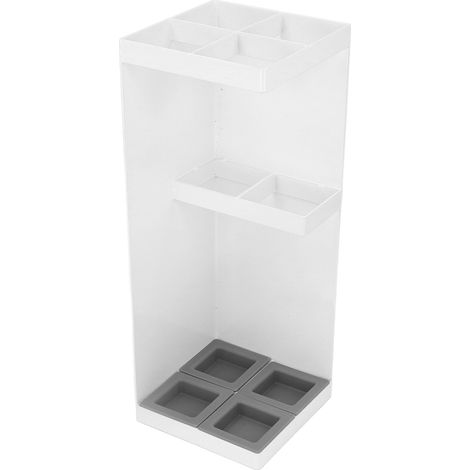 Minimalistischer, robuster und praktischer Schirmständer mit abnehmbarer Abtropfschale für Zuhause, Hotellobby, Weiß (1/5)