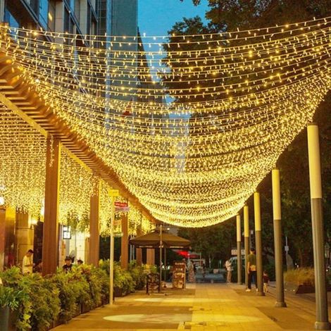 Guirlande Lumineuse Extérieure - 300 LED Blanc Chaud - 30 M - Pour Décoration Extérieure Mariage Fêtes Vacances (1/4)
